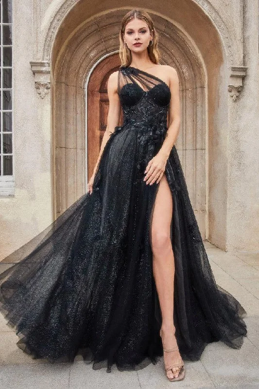 Act Fast – Limited Time Savings!Andrea & Leo A1053 One Shoulder Prom Dress Black