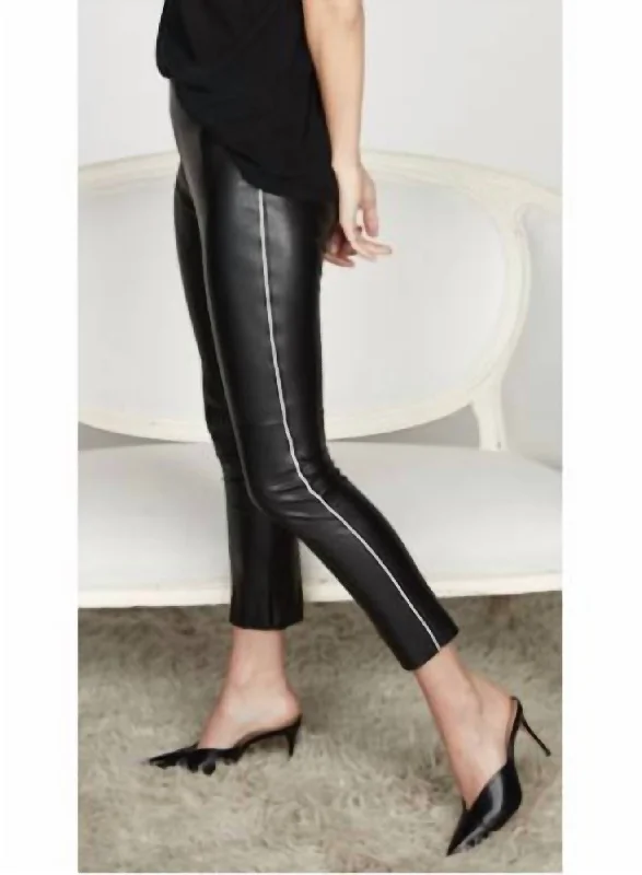 Your Wallet Will Thank You!Gemma Midrise Skimmer Pant W/ Piping In Black