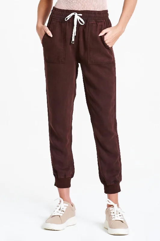 Massive Price Cuts!Jacey High Rise Jogger Pants In Dark Oak