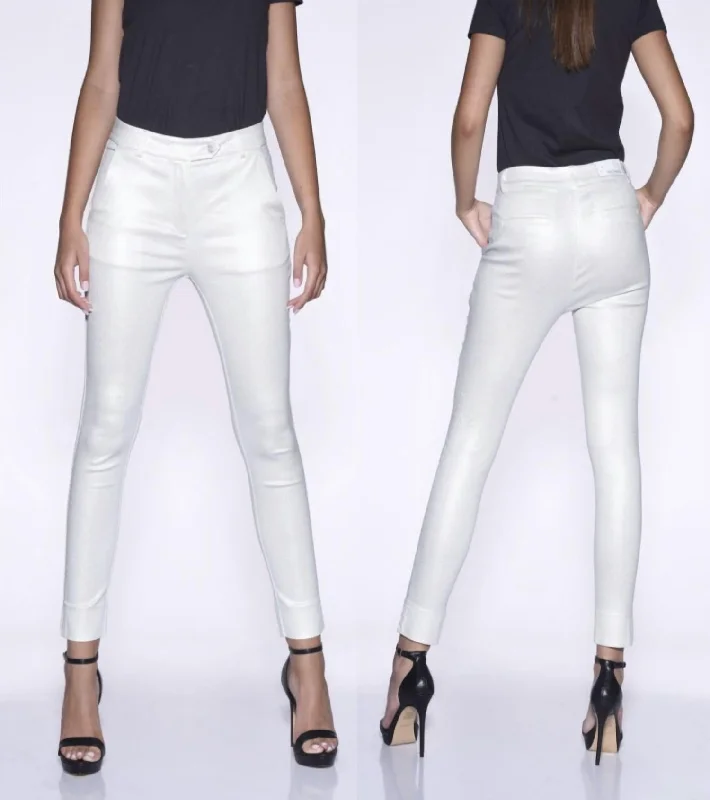 Upgrade for Less!Lively Coated Trouser Pant In Off White