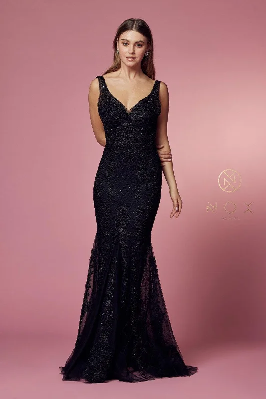 Shop More, Spend Less!Long Formal Sleeveless Mermaid Prom Dress Black