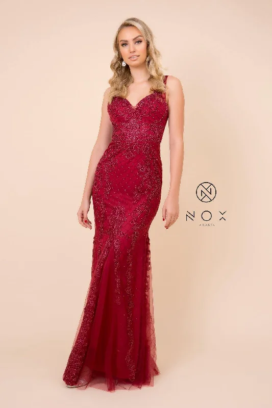 Your Best Deals Are Here!Long Formal Sleeveless Mermaid Prom Dress Burgundy