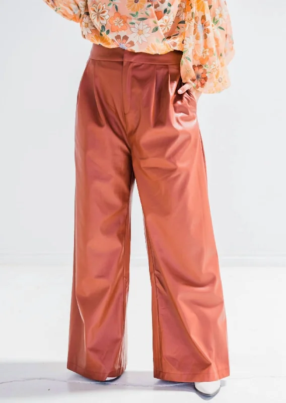 Shop Early, Save Big!Made For Mocha Leather Pant In Brown