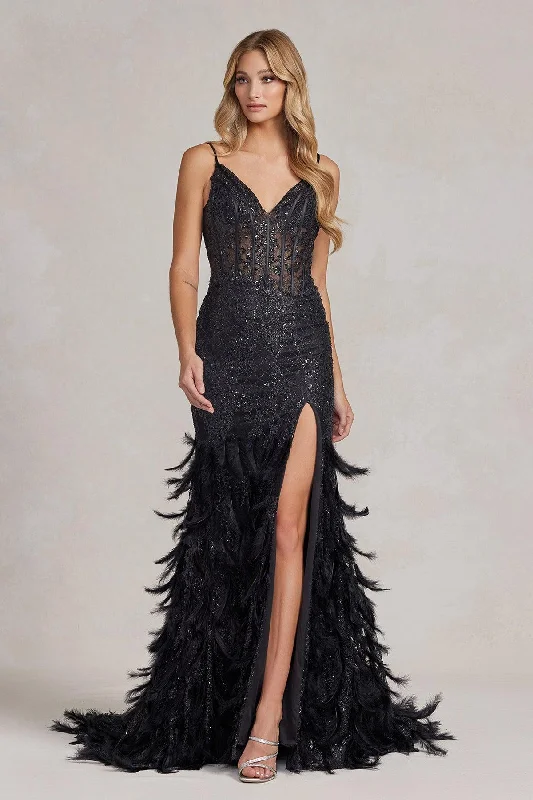 Great Deals, Just for You!Nox Anabel C1119 Long Spaghetti Strap Sexy Prom Gown Black