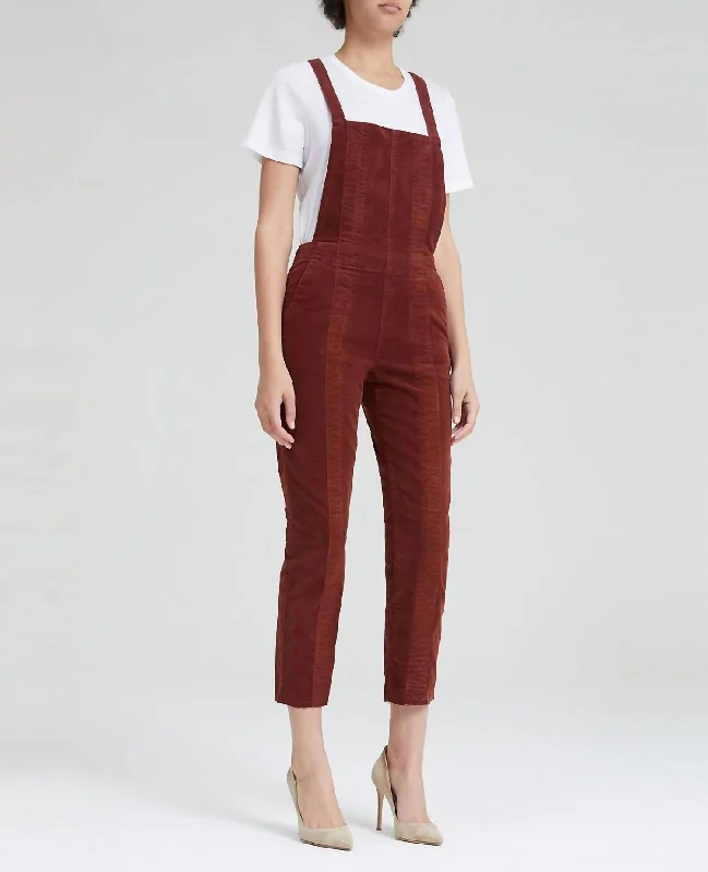 Mega Sale Happening Now!Pleated Isabelle Overall In Rich Crimson