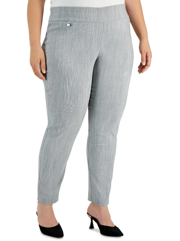 Your Chance to Save is Now!Plus Womens Striped Rayon Skinny Pants