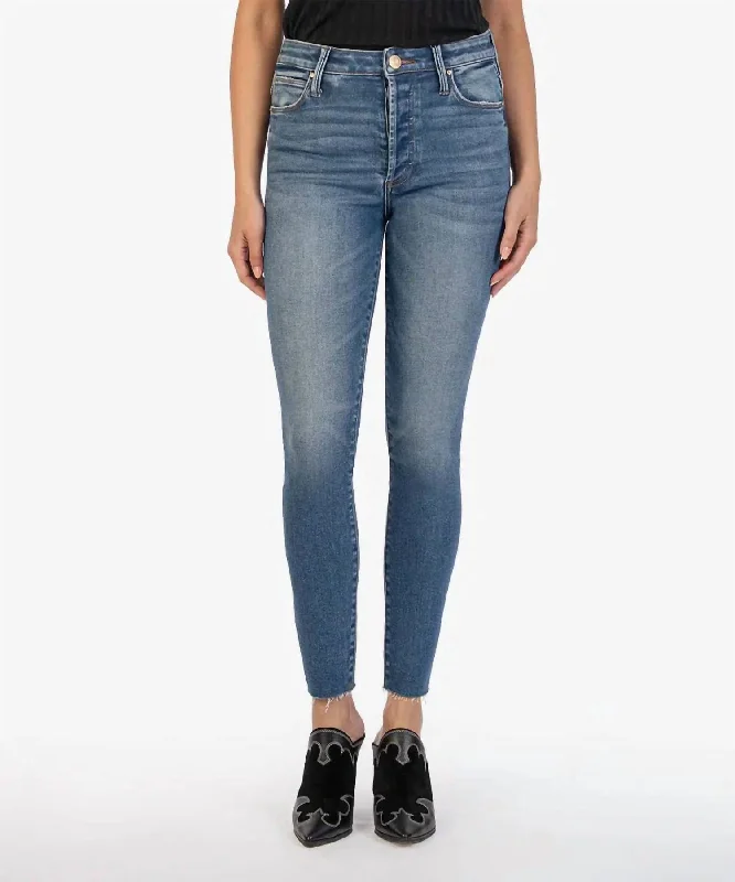 Everything Must Go!Positively Charlize High Rise Skinny Jean In Mid Blue