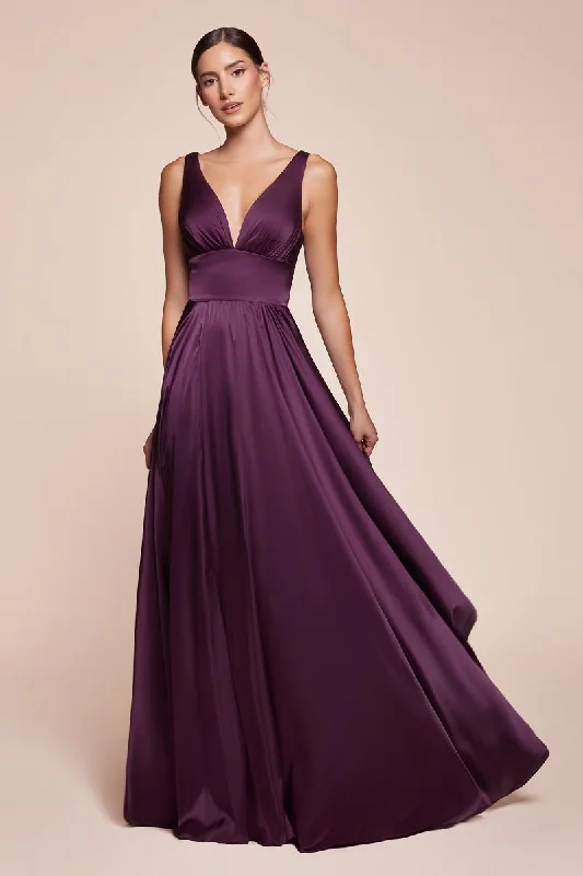 Best Price of the Season!Cinderella Divine CD7469 Long Prom Dress Evening Gown Eggplant