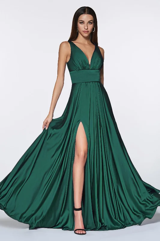 Must-Have Deals Inside!Cinderella Divine CD7469 Long Prom Dress Evening Gown Emerald