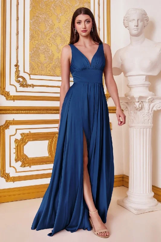 Unmissable Offers Await!Cinderella Divine CD7469 Long Prom Dress Evening Gown Navy