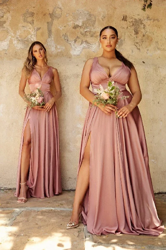 Limited Deals, Unlimited Savings!Cinderella Divine CD7469 Long Prom Dress Evening Gown Rose Gold