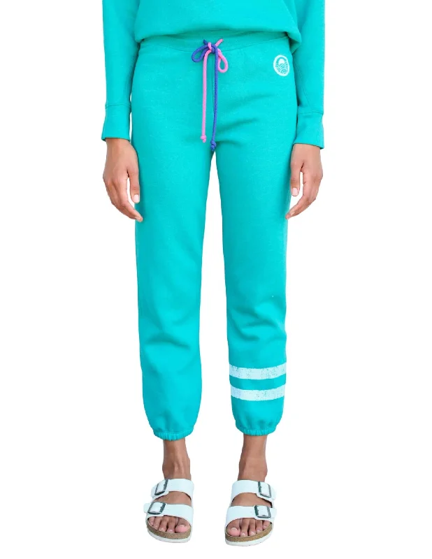 Shop Smart, Save Big!Stripes + Logo Jogger In Teal