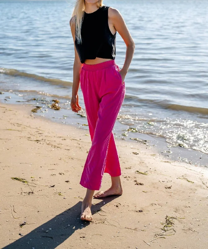 Steals and Deals Await!Wide Leg Pants In Hot Pink