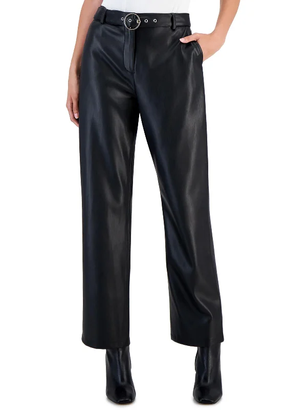 Limited Deals, Unlimited Savings!Womens Faux Leather Ankle Pants