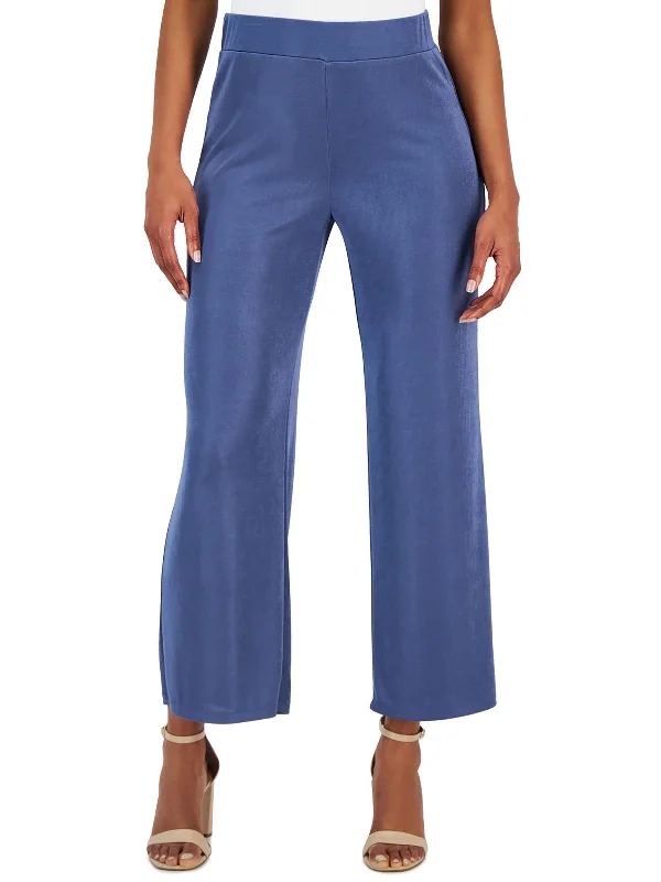 Instant Savings Await!Womens Stretch Knit Wide Leg Pants